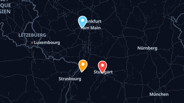 Map of company locations