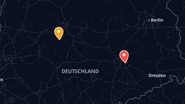 Map of company locations