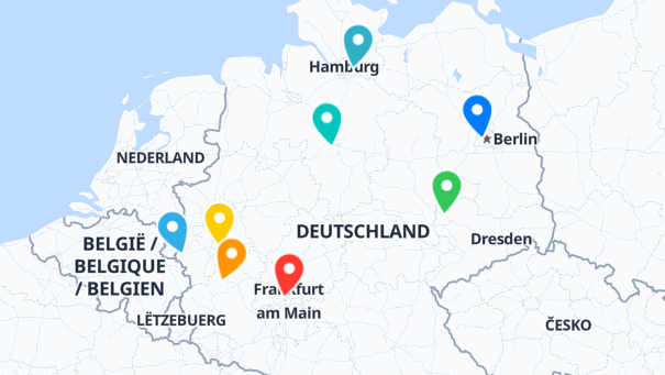 Map of company locations