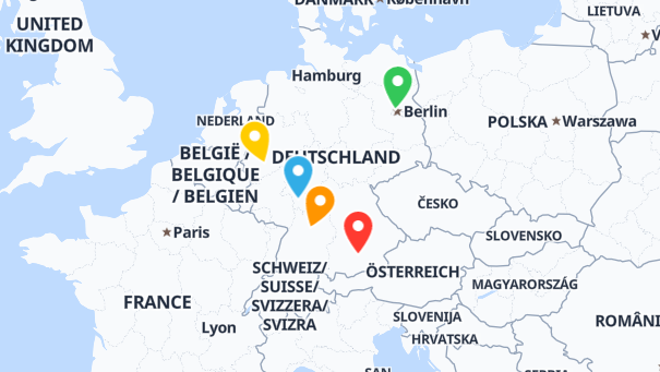 Map of company locations