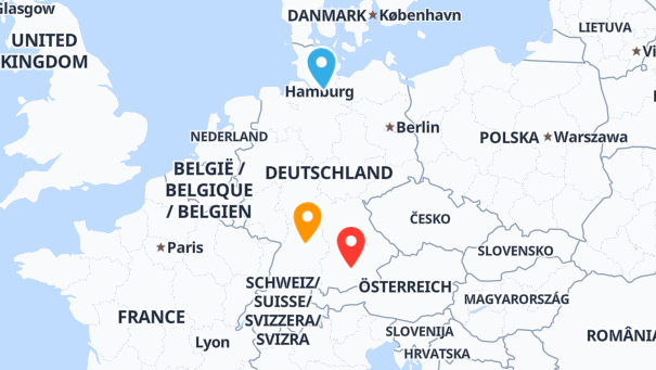 Map of company locations