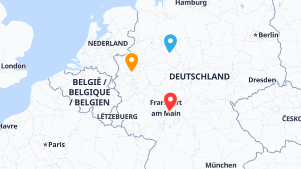 Map of company locations