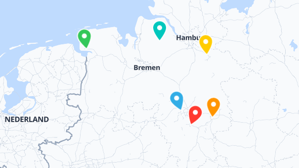 Map of company locations