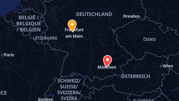 Map of company locations