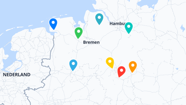 Map of company locations