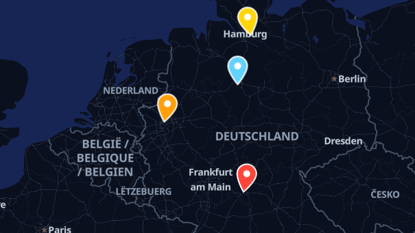 Map of company locations