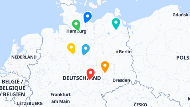 Map of company locations