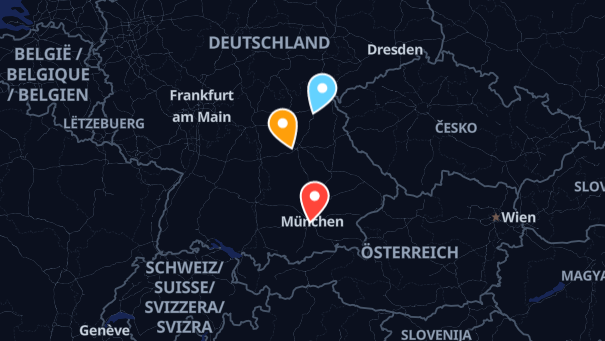 Map of company locations