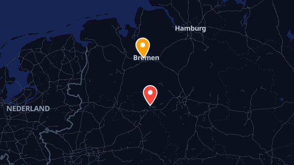 Map of company locations