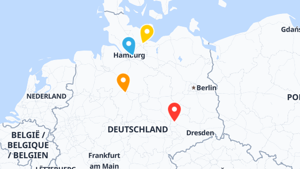 Map of company locations