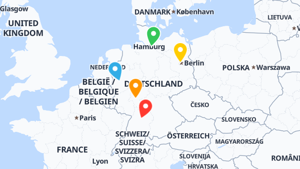 Map of company locations