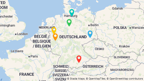 Map of company locations