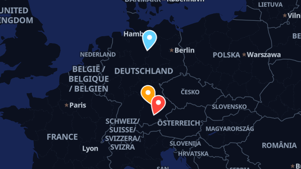 Map of company locations