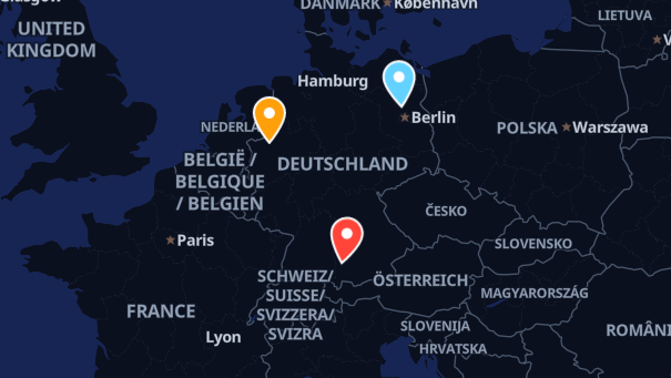 Map of company locations