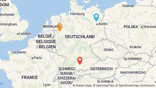 Map of company locations
