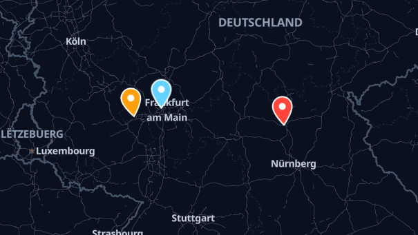 Map of company locations