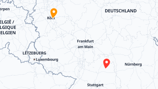 Map of company locations