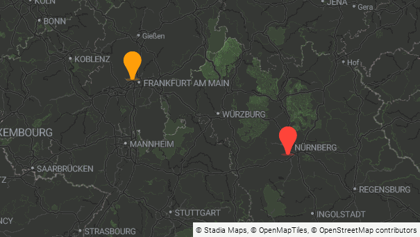 Map of company locations