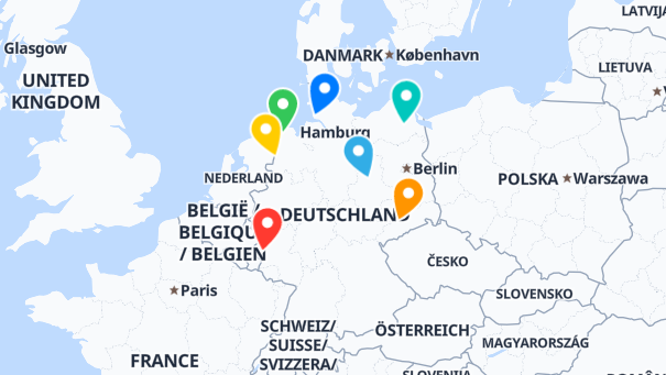 Map of company locations