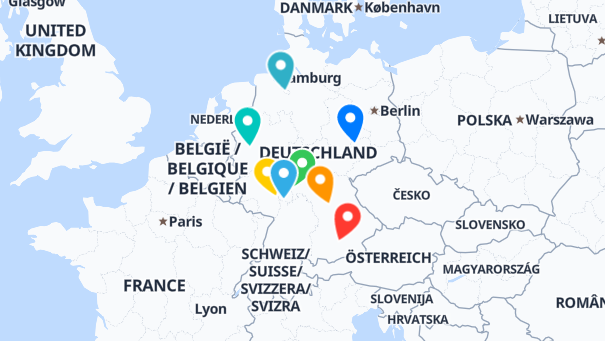 Map of company locations