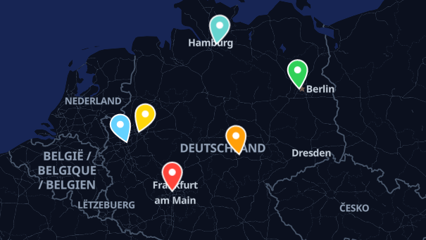Map of company locations