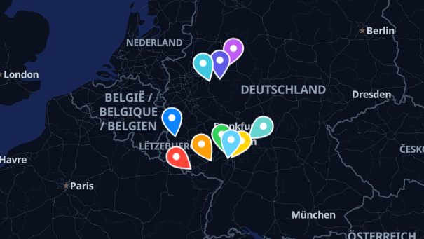 Map of company locations