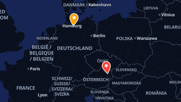 Map of company locations