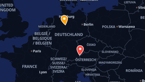 Map of company locations