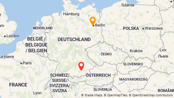 Map of company locations