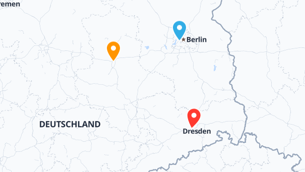 Map of company locations