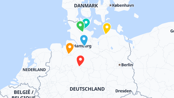 Map of company locations
