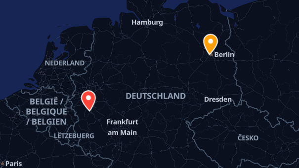 Map of company locations