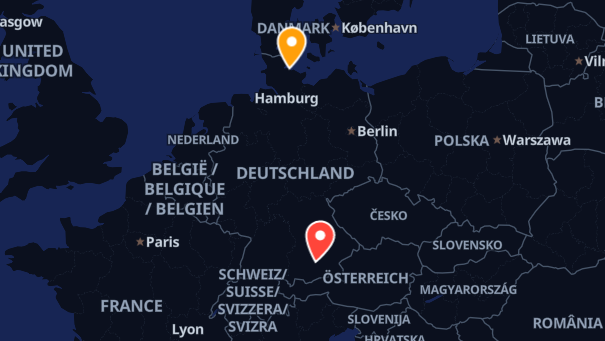 Map of company locations