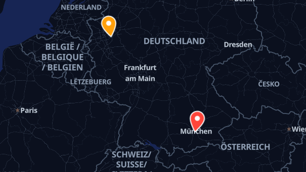 Map of company locations