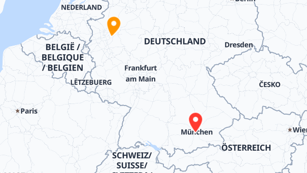 Map of company locations