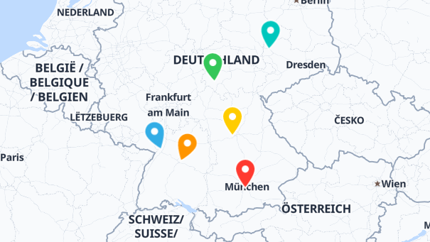 Map of company locations