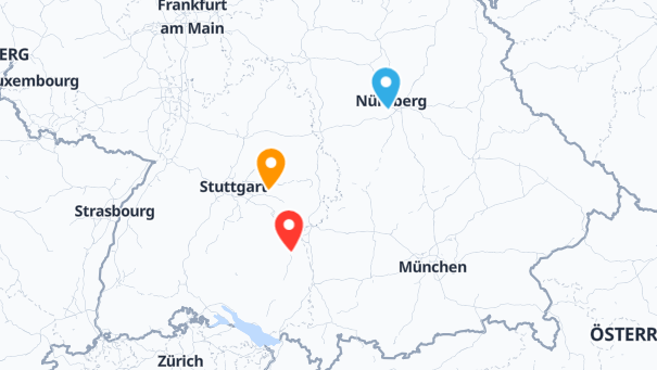 Map of company locations