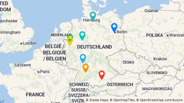 Map of company locations