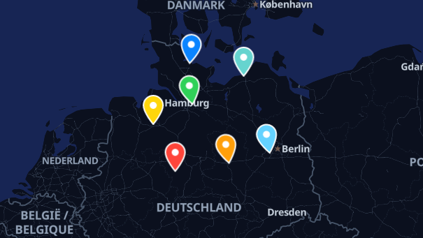 Map of company locations