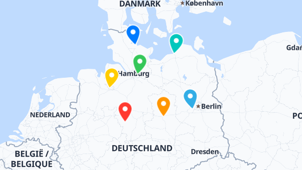 Map of company locations