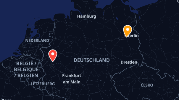 Map of company locations