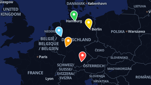 Map of company locations