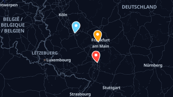 Map of company locations