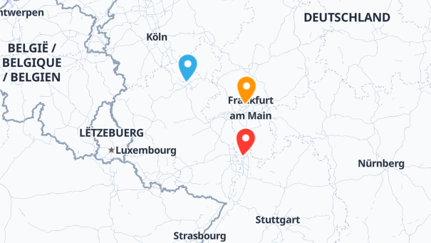 Map of company locations