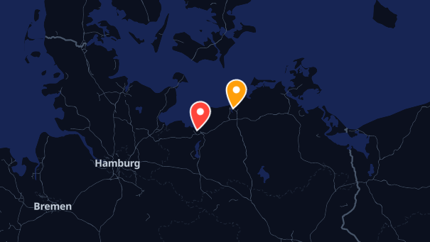 Map of company locations