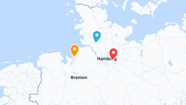 Map of company locations