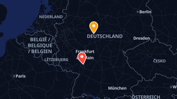 Map of company locations