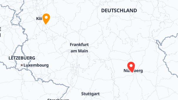 Map of company locations