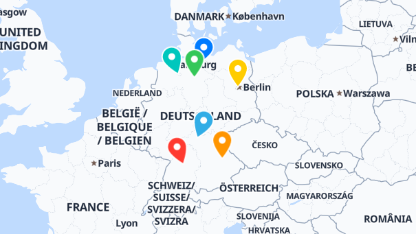 Map of company locations