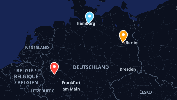 Map of company locations